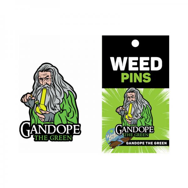 Wood Rocket Weed Gandope The Green Large Pin - Multi Color