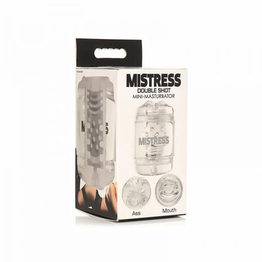 Mistress Double Shot Ass&mouth Mini Masturbator Clear