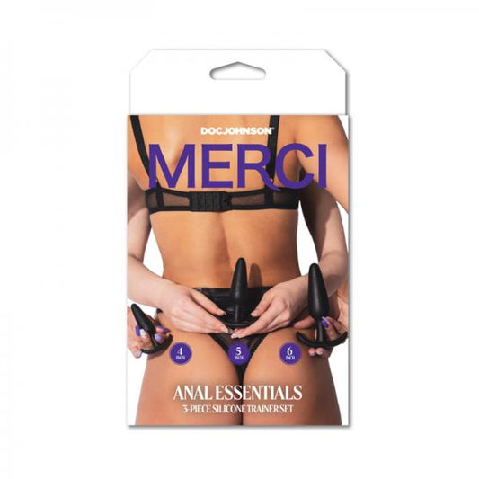 Merci Anal Essentials 3-piece Silicone Trainer Set Black