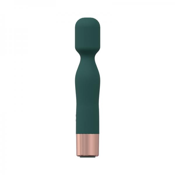 Loveline Glamour 10 Speed Mini-wand Silicone Rechargeable Waterproof Forest Green