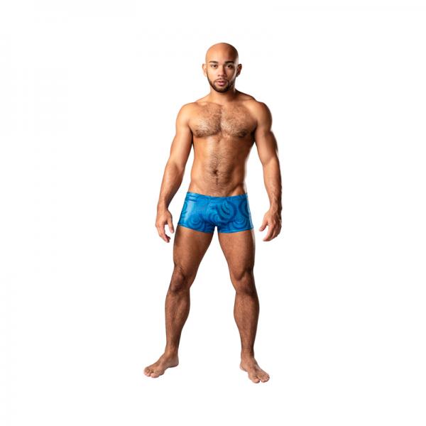 Male Power Kaleidickscope Mini Short Sky Blue S