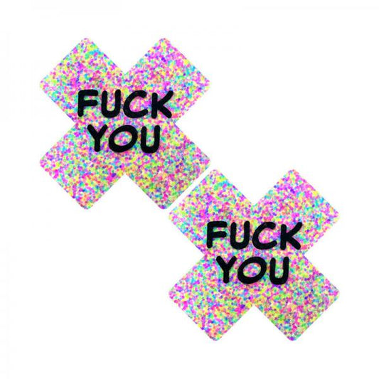 Neva Nude F*ck You Sprankles 3d Neon Blacklight X Factor Nipple Pasties