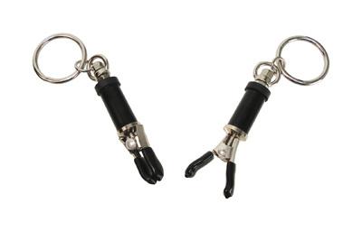 Adjustable Bondage Ring Barrel Nipple Clamps