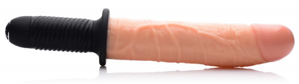 Onslaught 13X XL Vibrating Dildo Thruster Beige