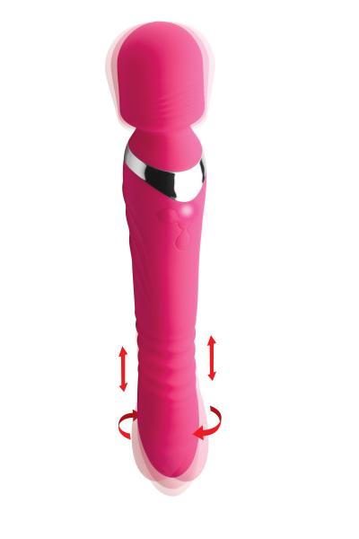 Ultra Thrusting And Vibrating Silicone Wand Pink