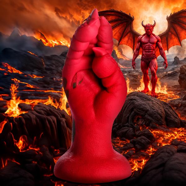 Demon Claw Fisting Silicone Dildo - Red