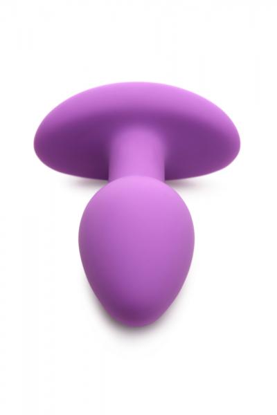 10x Pop Rocker Vibrating Silicone Plug With Remote - Violet