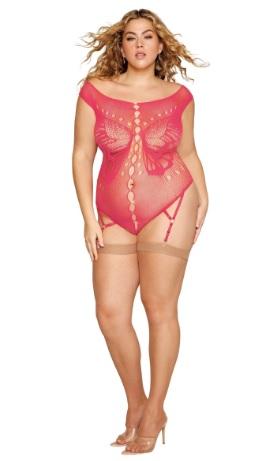 Seamless Butterfly Garter Teddy Watermelon Osq