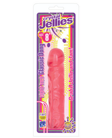 Crystal Jellies Classic Dong 8 Inch - Pink