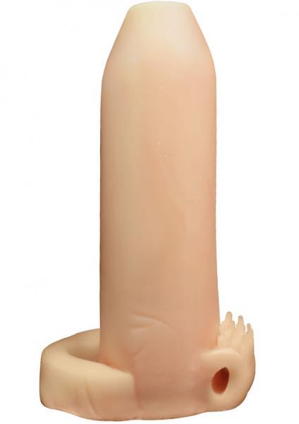 Deemun Penis Girth Enhancer Vibrating 6 Inches Beige