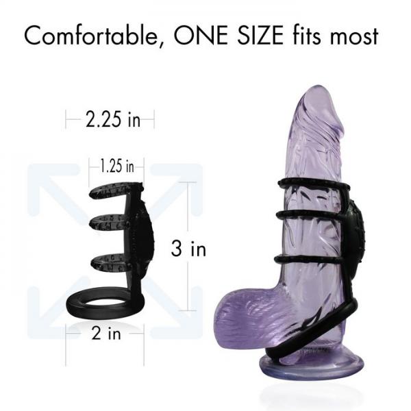 Doctor Love's Zinger Vibrating Cock Cage - Black