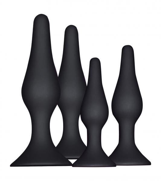 Edonista Alessandra 4pc Anal Plug Set Black