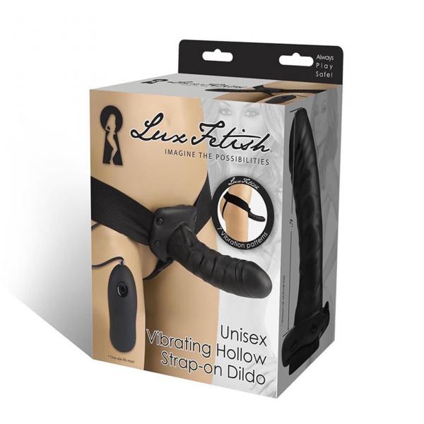 Lux Fetish Unisex Vibrating Hollow Strap On Dildo