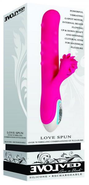 Evolved Love Spun Silicone Rechargeable Pink