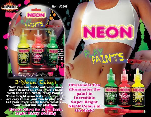 Neon Body Paints 3pk Card