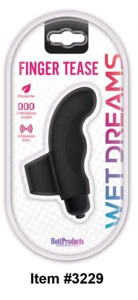 Wet Dreams Finger Tease 10 Function Black