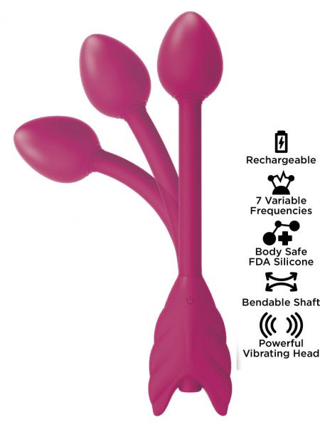 Stardust Soar Up Bendable Arrow Vibrator Magenta