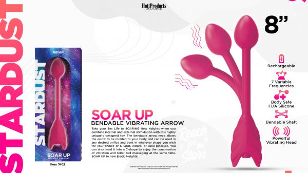 Stardust Soar Up Bendable Arrow Vibrator Magenta