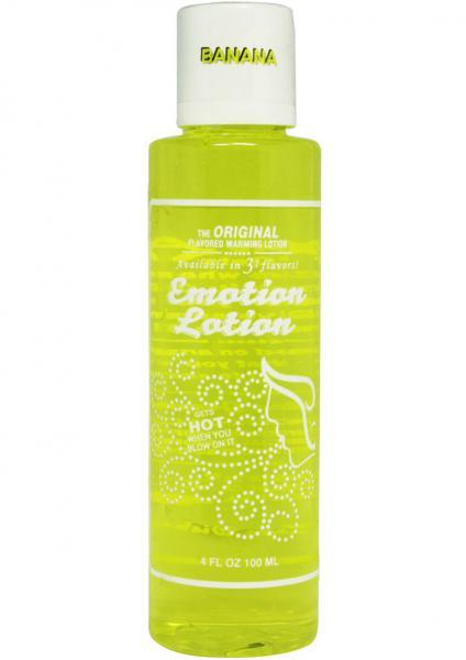 Emotion Lotion Flavored Water Based Warming Lotion Banana 4 Ounce