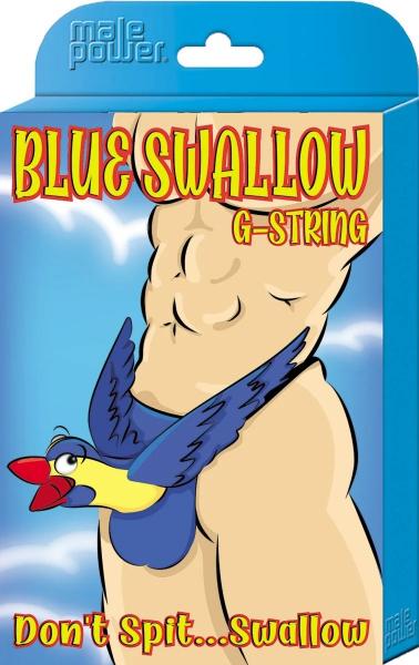 Blue Swallow Posing Strap Novelty O/s