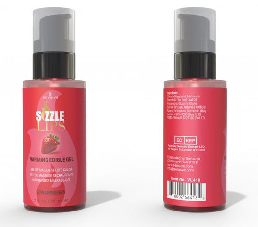 Sizzle Lips Warming Gel Strawberry 2 Oz