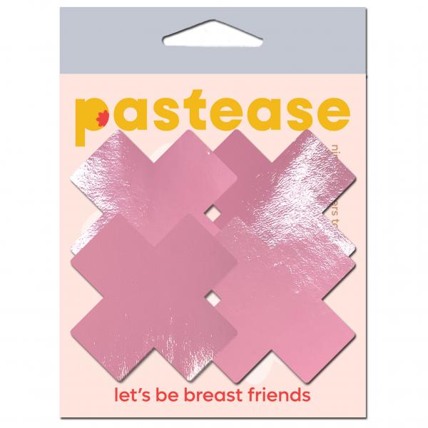 Pastease Petite Plus X Faux Latex Baby Pink Crosses