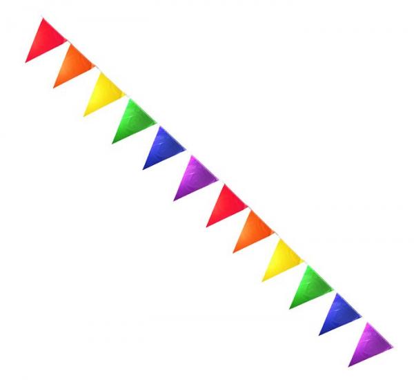 Gaysentials Rainbow Solid Pennants Decoration 12 feet