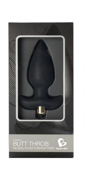 Butt Throb Black Vibrating Plug