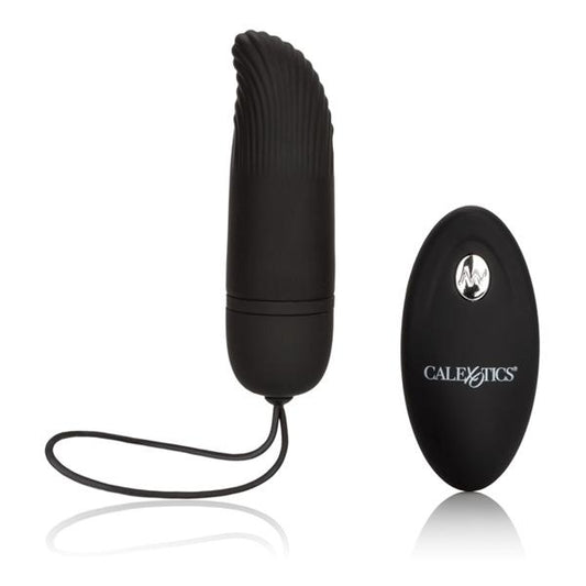 Silicone Remote Ridged G Vibrator Black