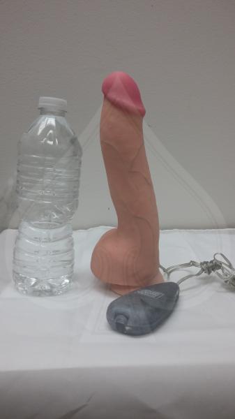 Max Vibrating C*ck & Balls 6.75in W/suction Cup