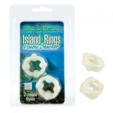 Island Double Stacker Rings -Glow