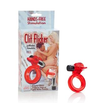 Clit Flicker With Wireless Stimulator - Red