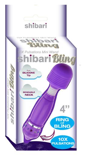 Hello Sexy Bling Mini Wand Rechargeable 10x Purple