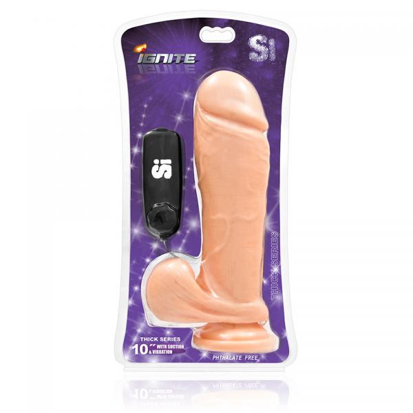 10 inches Thick Cock Balls Vibrating Dildo