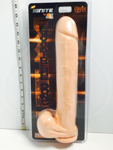 Exxxtreme Dong 14 Inches with Suction Cup Beige