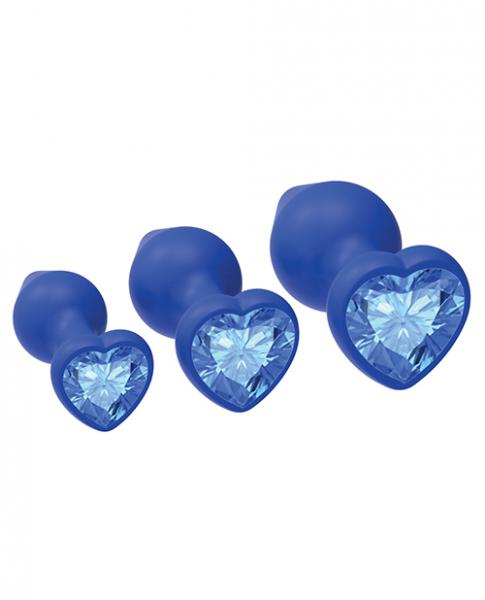 My Heart Will Go On Plug Set 3 Blue Butt Plugs