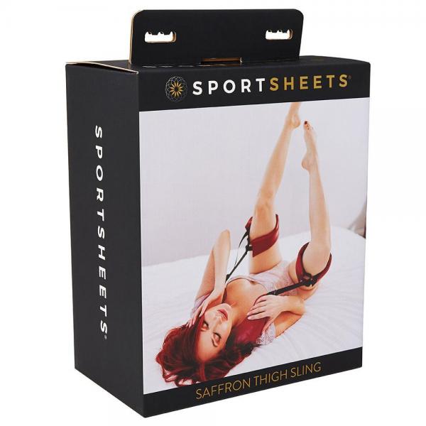 Sportsheets Saffron Thigh Sling Black Red Sex Position Strap