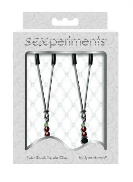 Sexperiments Ruby Black Nipple Clamps