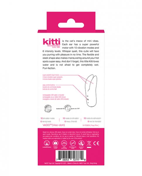 Vedo Kitti Rechargeable Dual Vibe Foxy Pink