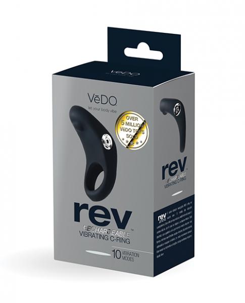 Vedo Rev Rechargeable Vibrating C-ring Black