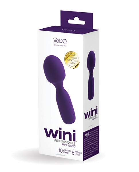 Vedo Wini Rechargeable Mini Wand Deep Purple