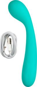 Cloud 9 G-Spot Slim 7 inches Dual Motors Teal Green Vibrator