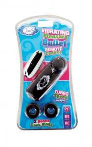 Cloud 9 Bullet Vibrator with Cock Rings Black