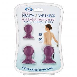 Cloud 9 Health & Wellness Nipple & Clitoral Massager Suction Set Plum