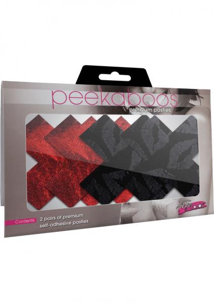 Stolen Kisses X Pasties Red, Black 2 Pack