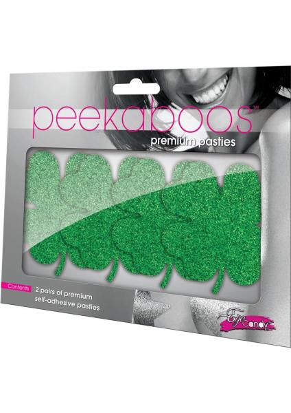 Pasties Shamrock & Roll Green 4 Leaf Clover 2 Pairs